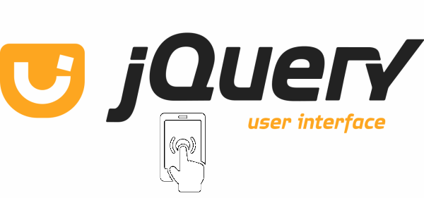 Photo du logo de Jquery UI avec un téléphone tactile